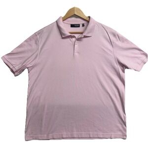Murano Liquid Luxury Men's Polo Shirt Collar Short Sleeve  Size L Pink